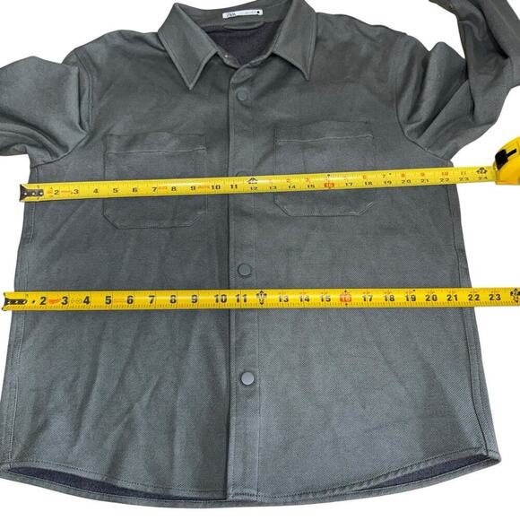 Zara Top Women's Shacket Green Snap Front Pockets L Fishermancore Fishing Preppy - Picture 7 of 10